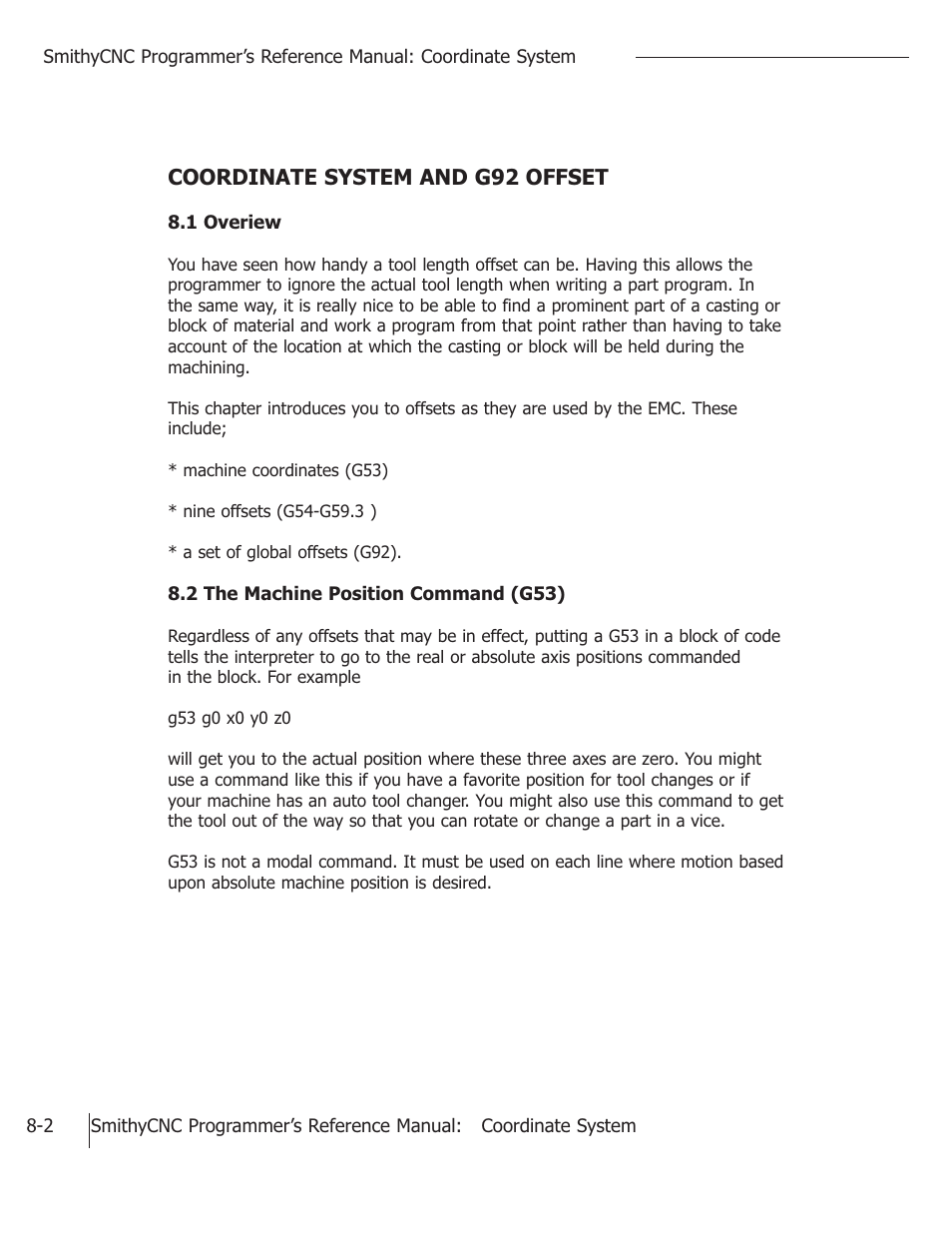 Coordinate system and g92 offset | Smithy CNC Mills User Manual | Page 73 / 120