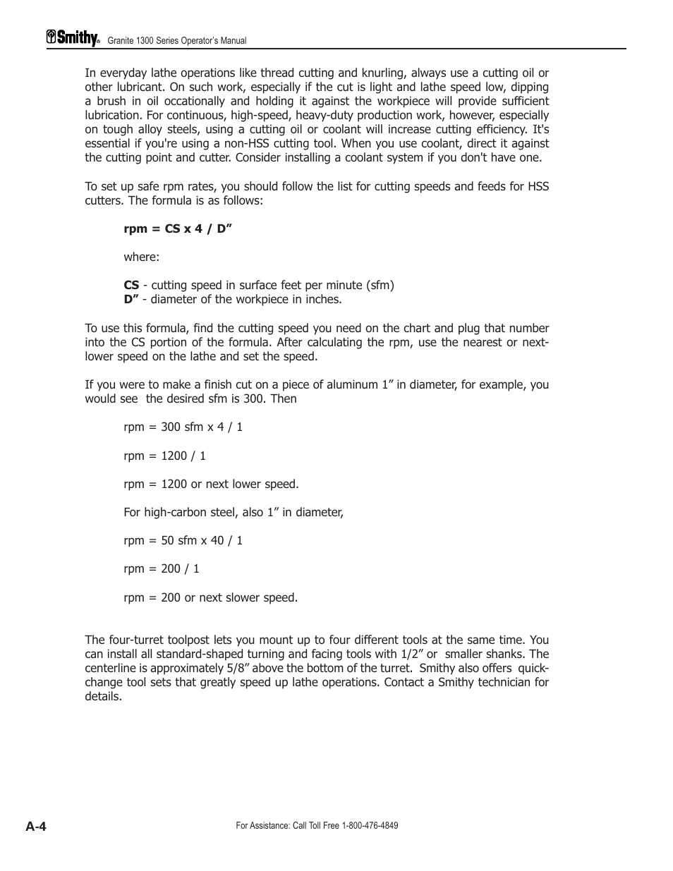 Smithy GN1300 User Manual | Page 106 / 123