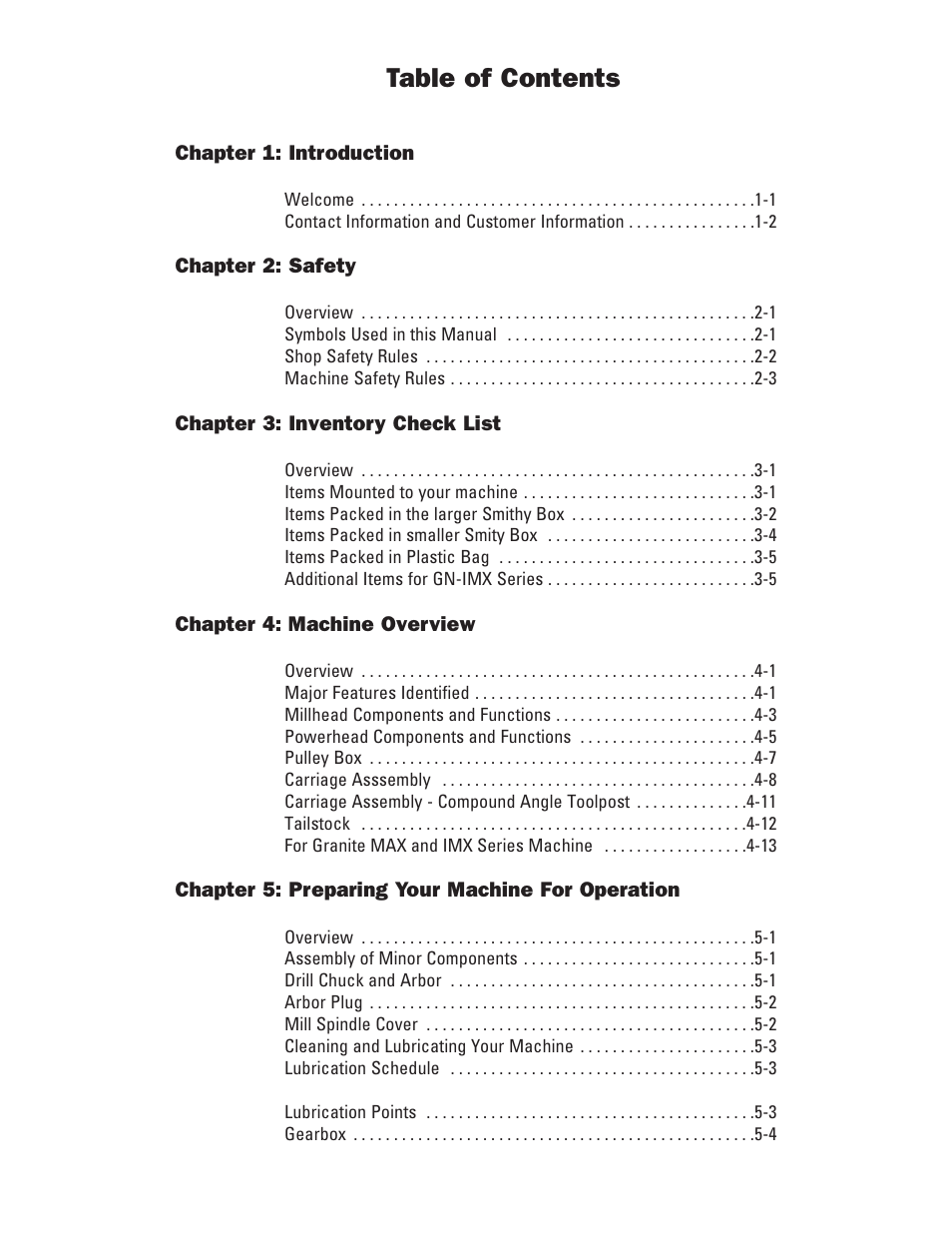 Smithy GN1300 User Manual | Page 3 / 123