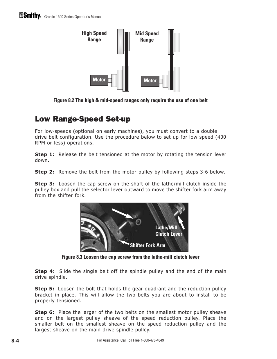 Low range-speed set-up | Smithy GN1300 User Manual | Page 67 / 123