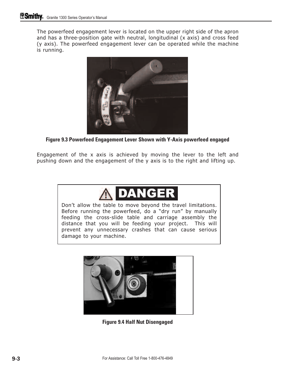 Danger | Smithy GN1300 User Manual | Page 75 / 123