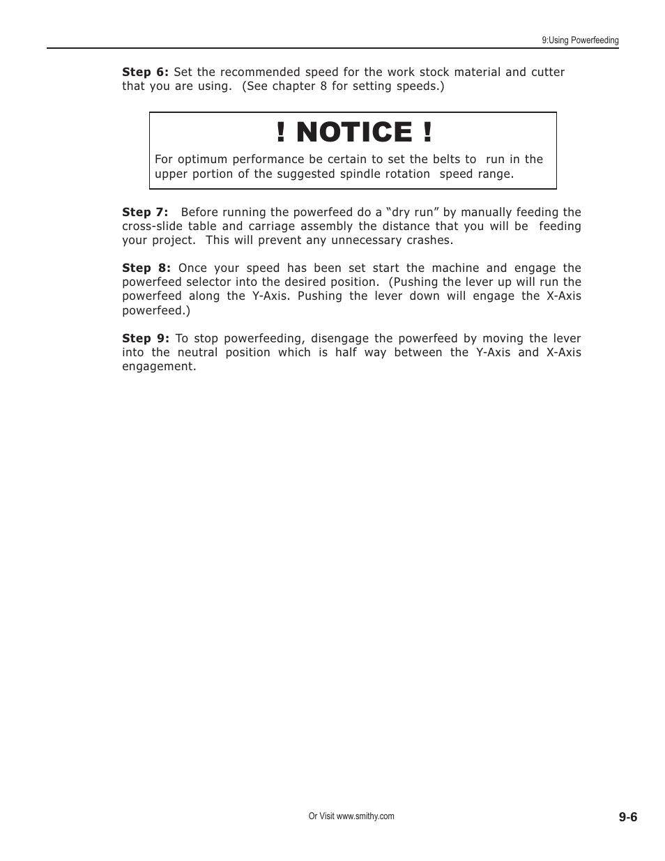 Notice | Smithy GN1300 User Manual | Page 78 / 123