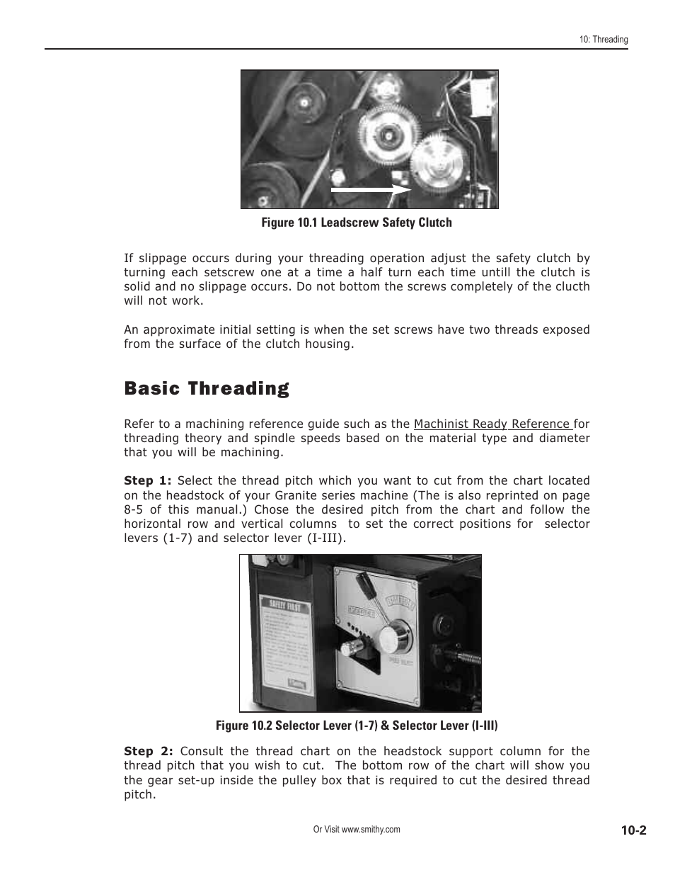 Basic threading | Smithy GN1300 User Manual | Page 80 / 123