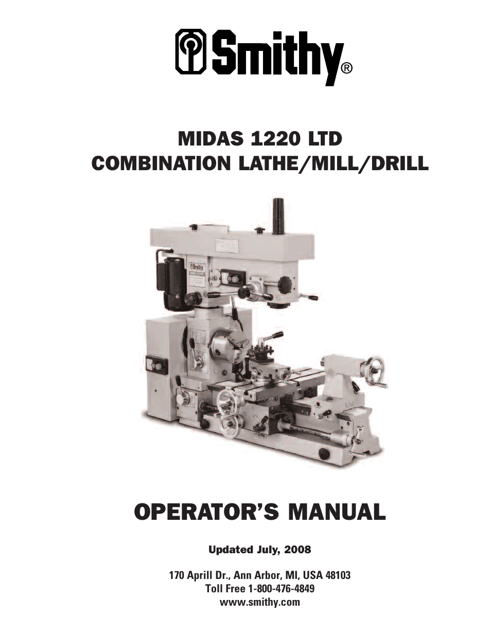 Smithy Midas 1220 LTD User Manual | 105 pages