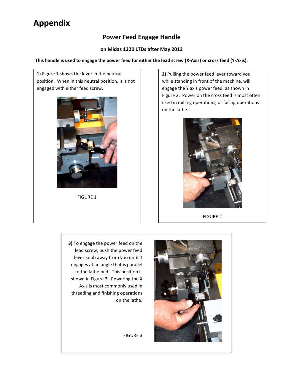 Appendix, Power feed engage handle | Smithy Midas 1220 LTD User Manual | Page 105 / 105