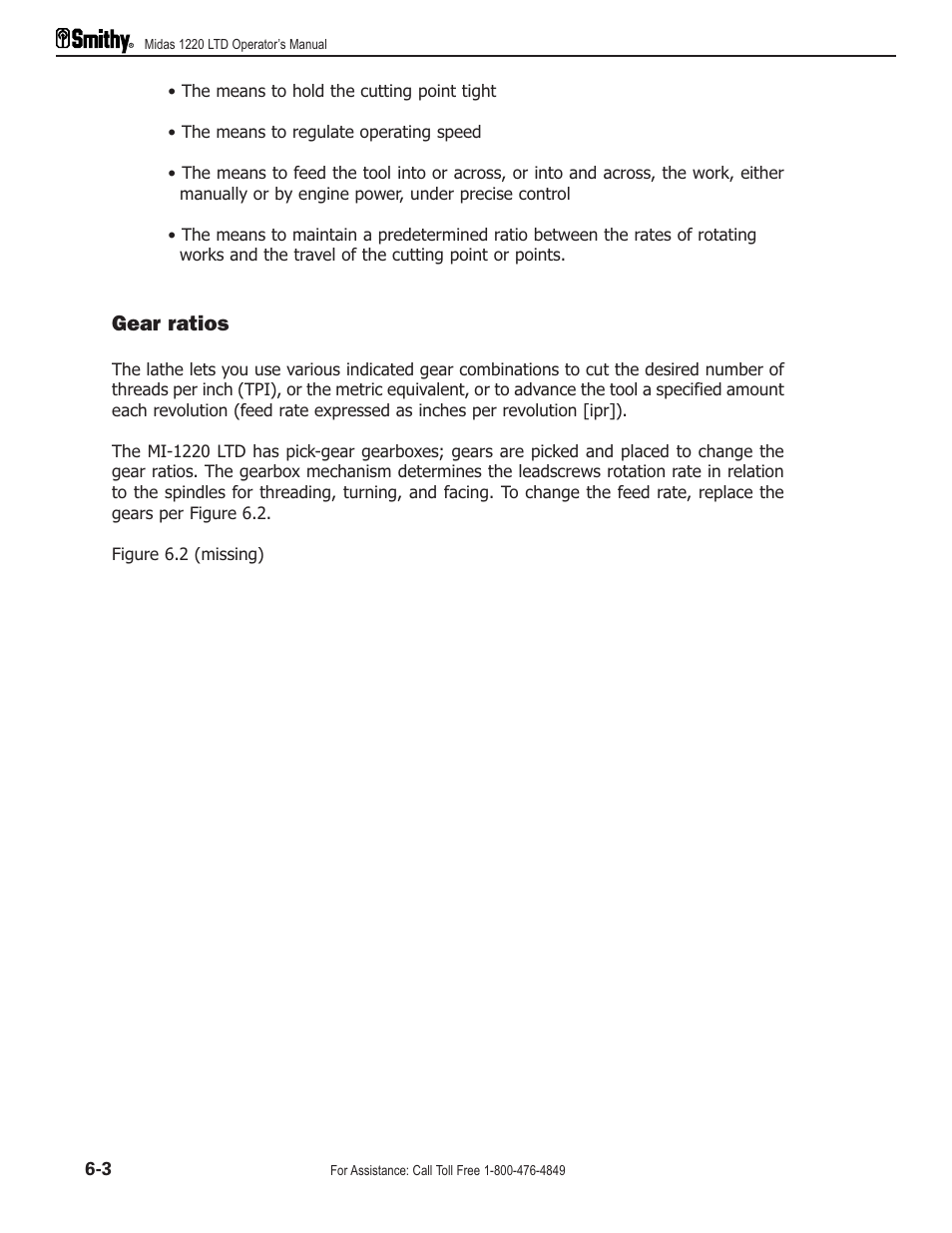 Gear ratios | Smithy Midas 1220 LTD User Manual | Page 32 / 105