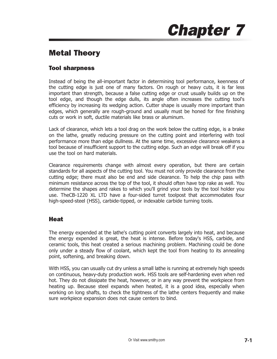 Chapter 7, Metal theory | Smithy Midas 1220 LTD User Manual | Page 33 / 105