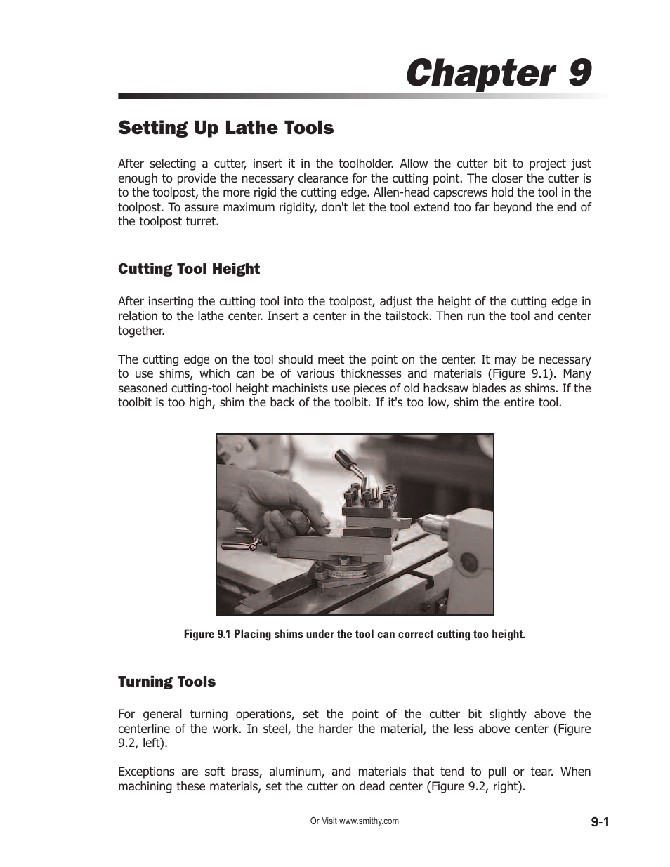Chapter 9, Setting up lathe tools | Smithy Midas 1220 LTD User Manual | Page 41 / 105