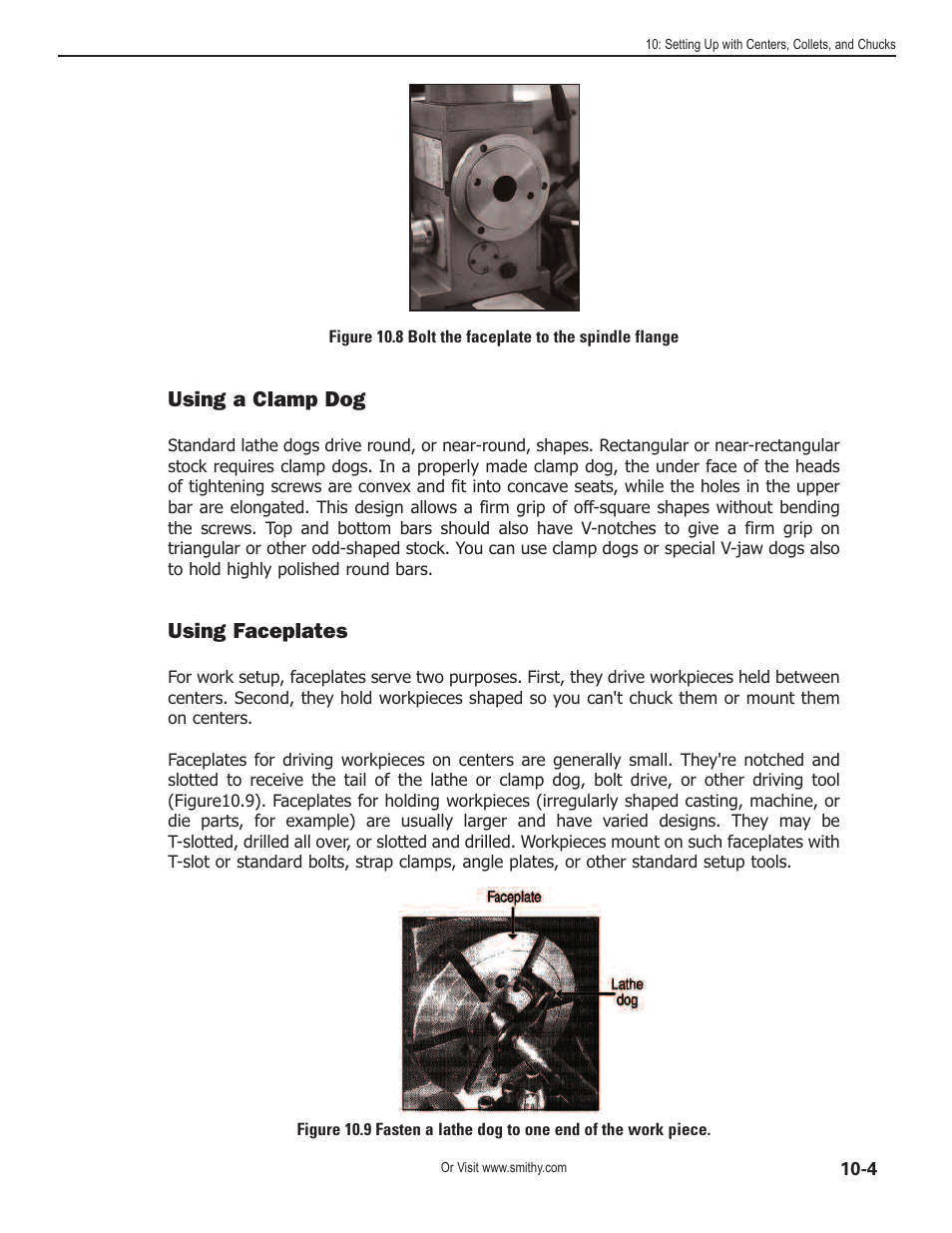 Using a clamp dog, Using faceplates | Smithy Midas 1220 LTD User Manual | Page 47 / 105
