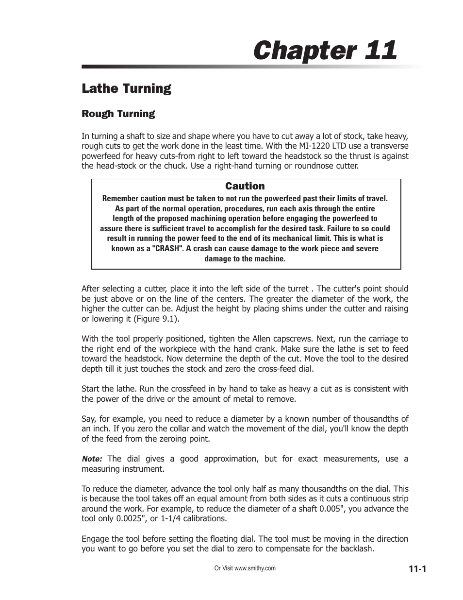Chapter 11, Lathe turning | Smithy Midas 1220 LTD User Manual | Page 55 / 105