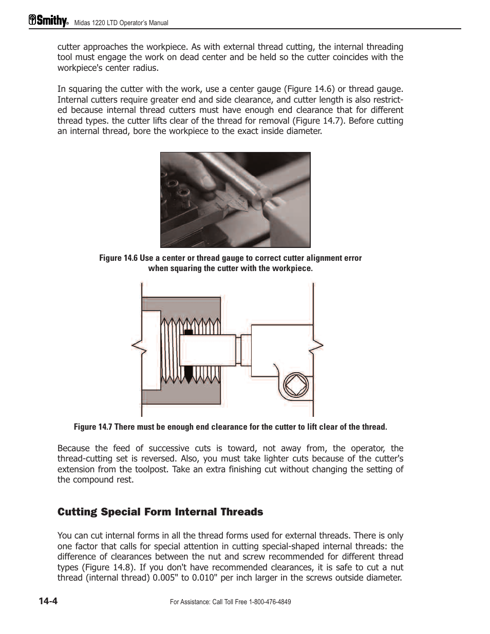 Cutting special form internal threads | Smithy Midas 1220 LTD User Manual | Page 68 / 105