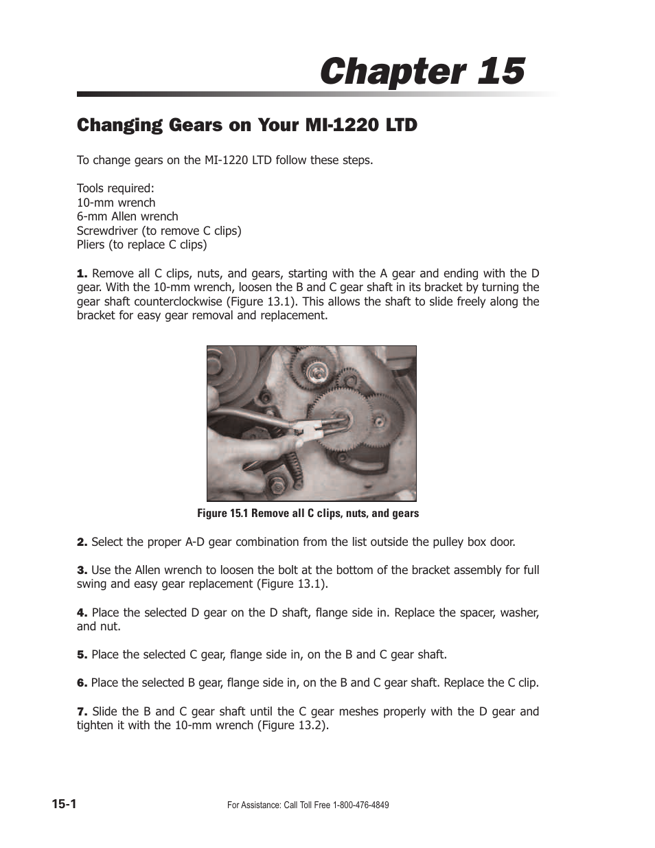 Chapter 15, Changing gears on your mi-1220 ltd | Smithy Midas 1220 LTD User Manual | Page 70 / 105