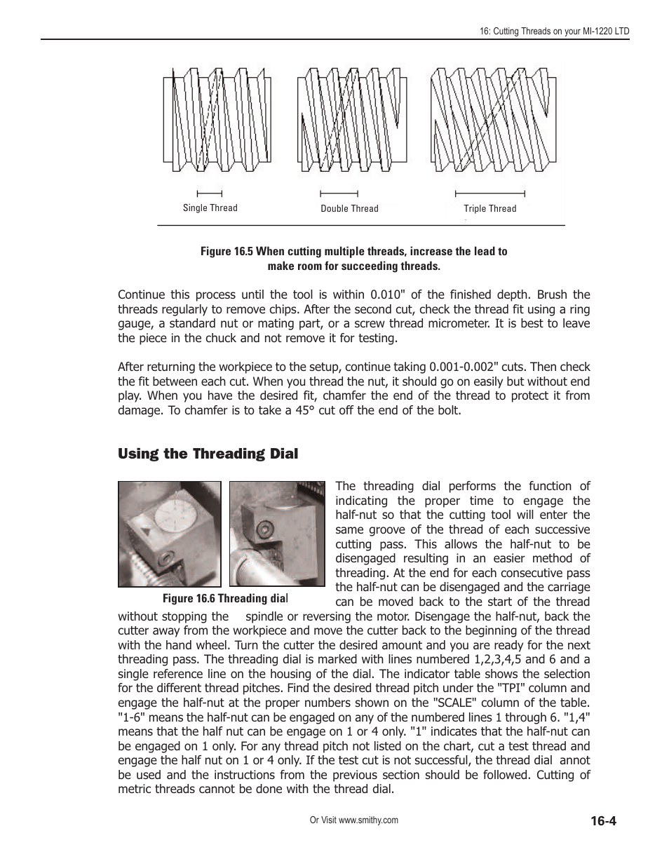 Using the threading dial | Smithy Midas 1220 LTD User Manual | Page 75 / 105