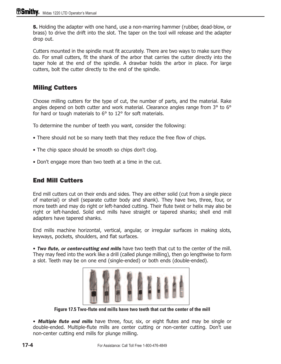 Miling cutters, End mill cutters | Smithy Midas 1220 LTD User Manual | Page 82 / 105