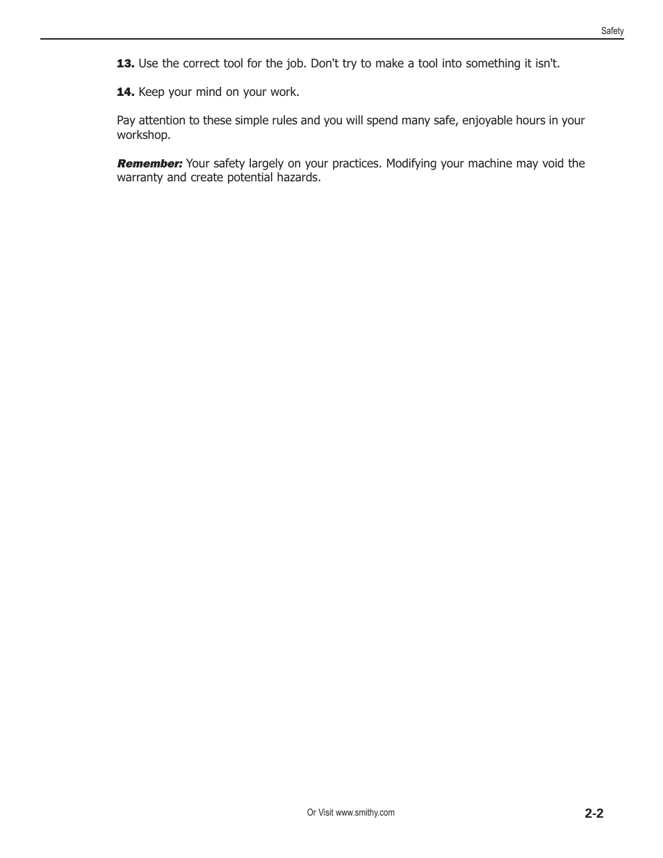 Smithy Midas 1220 XL User Manual | Page 13 / 115
