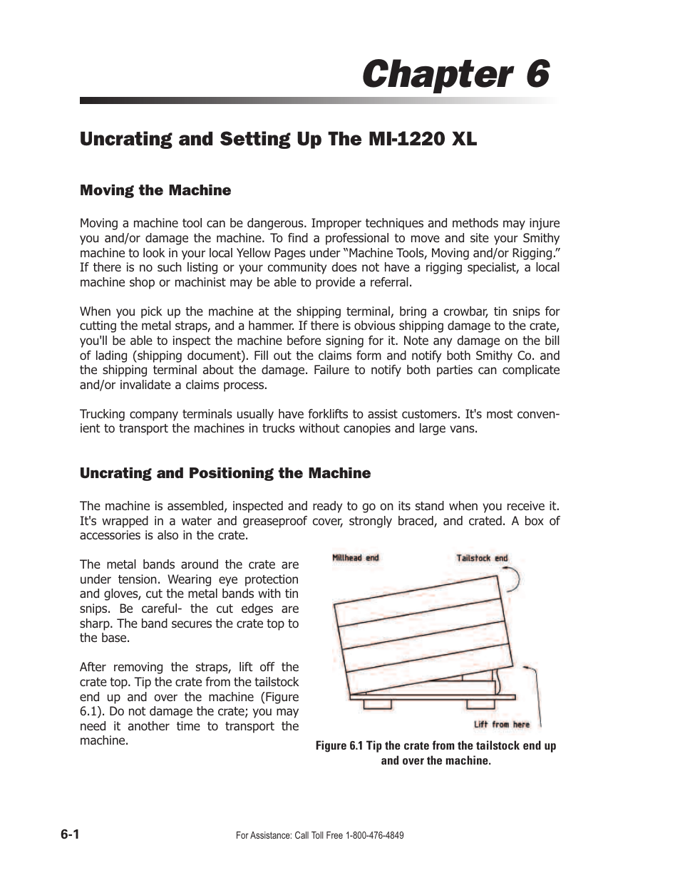 Chapter 6, Uncrating and setting up the mi-1220 xl | Smithy Midas 1220 XL User Manual | Page 22 / 115