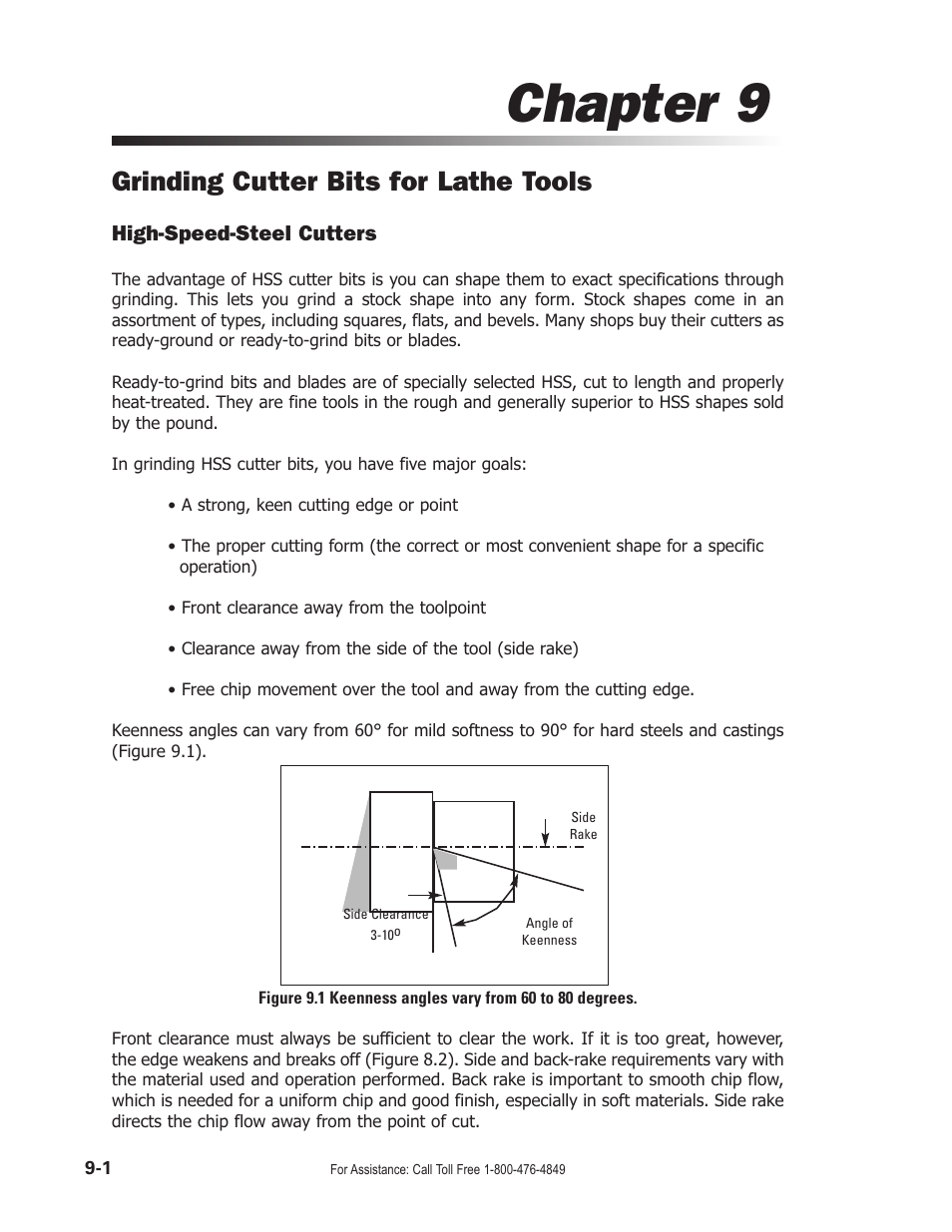 Chapter 9, Grinding cutter bits for lathe tools | Smithy Midas 1220 XL User Manual | Page 42 / 115
