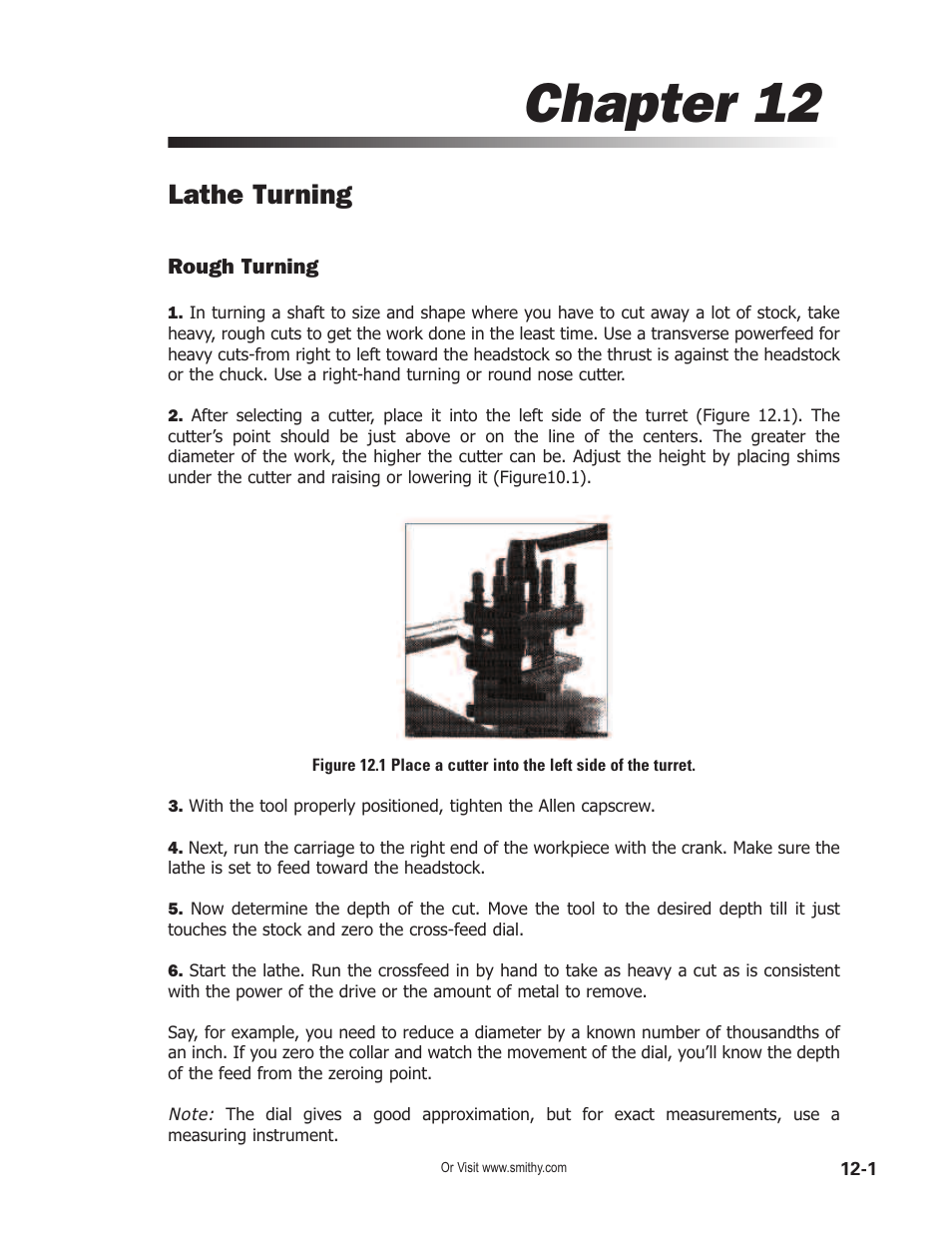 Chapter 12, Lathe turning | Smithy Midas 1220 XL User Manual | Page 63 / 115