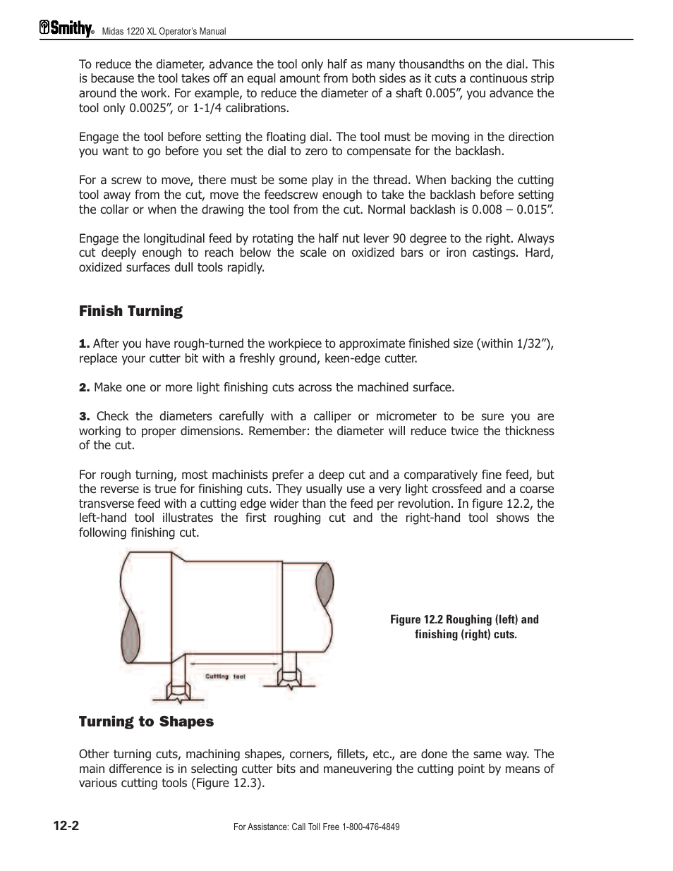 Finish turning, Turning to shapes | Smithy Midas 1220 XL User Manual | Page 64 / 115