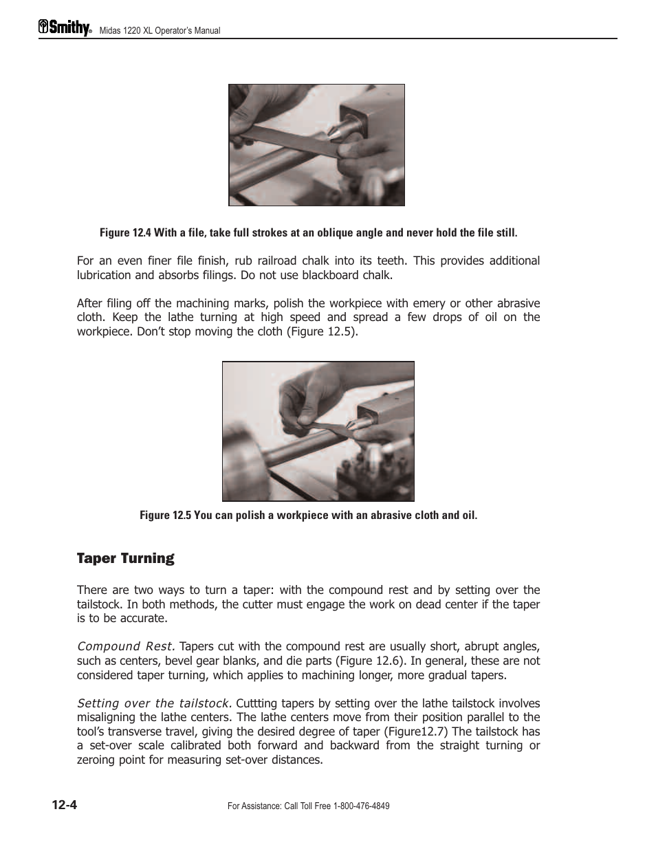 Taper turning | Smithy Midas 1220 XL User Manual | Page 66 / 115