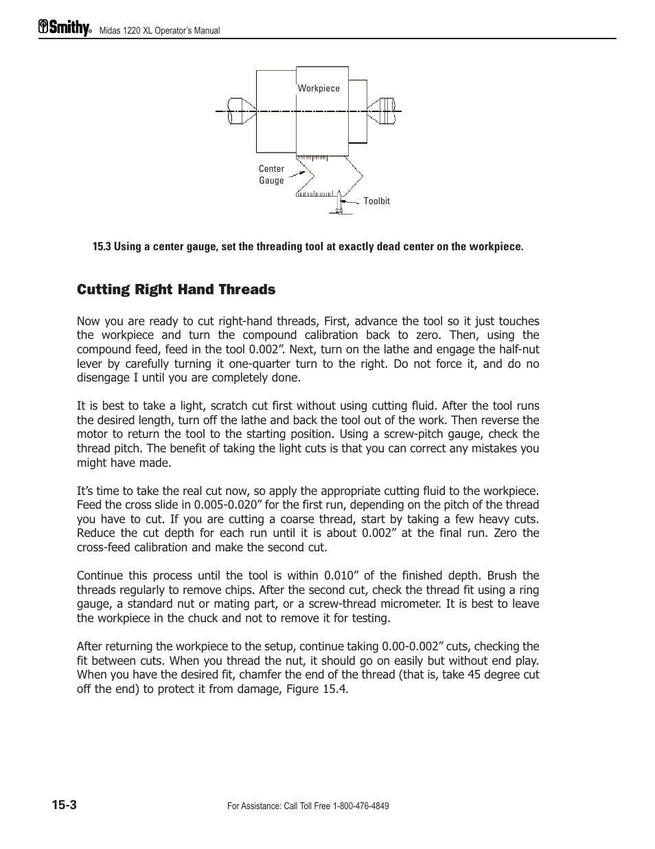 Cutting right hand threads | Smithy Midas 1220 XL User Manual | Page 76 / 115