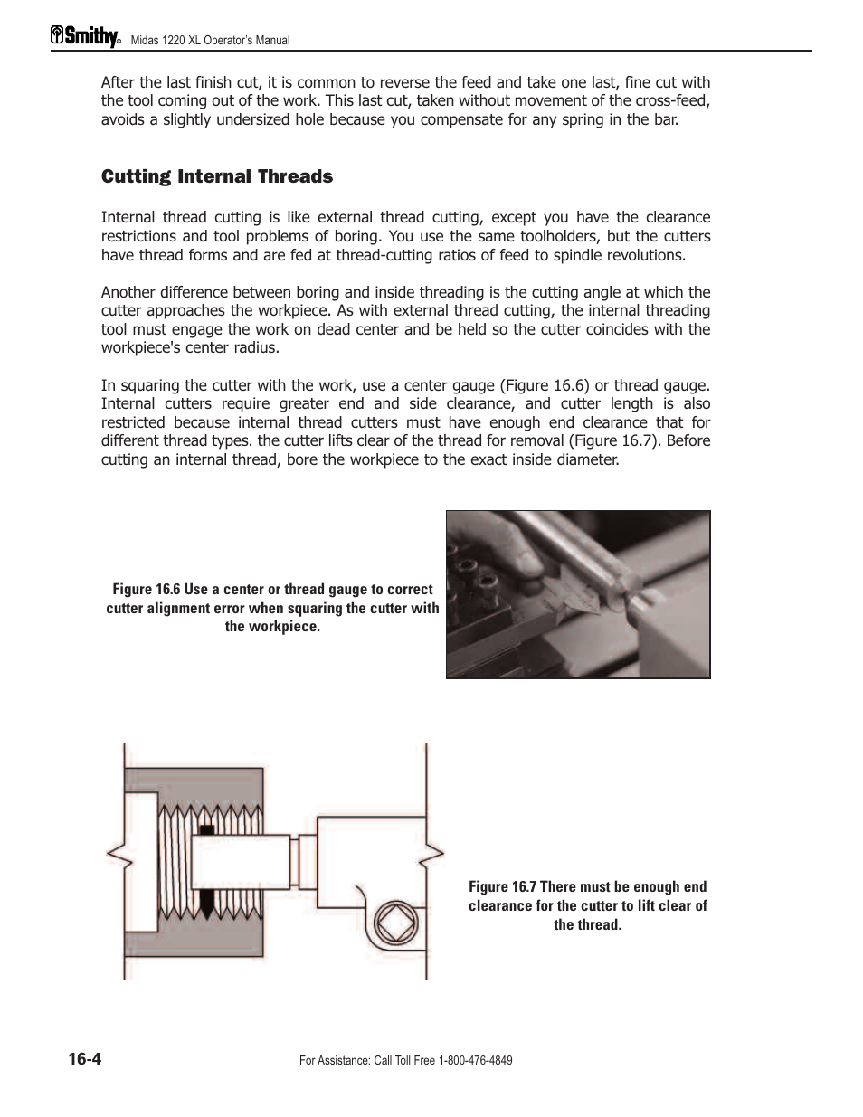 Cutting internal threads | Smithy Midas 1220 XL User Manual | Page 82 / 115