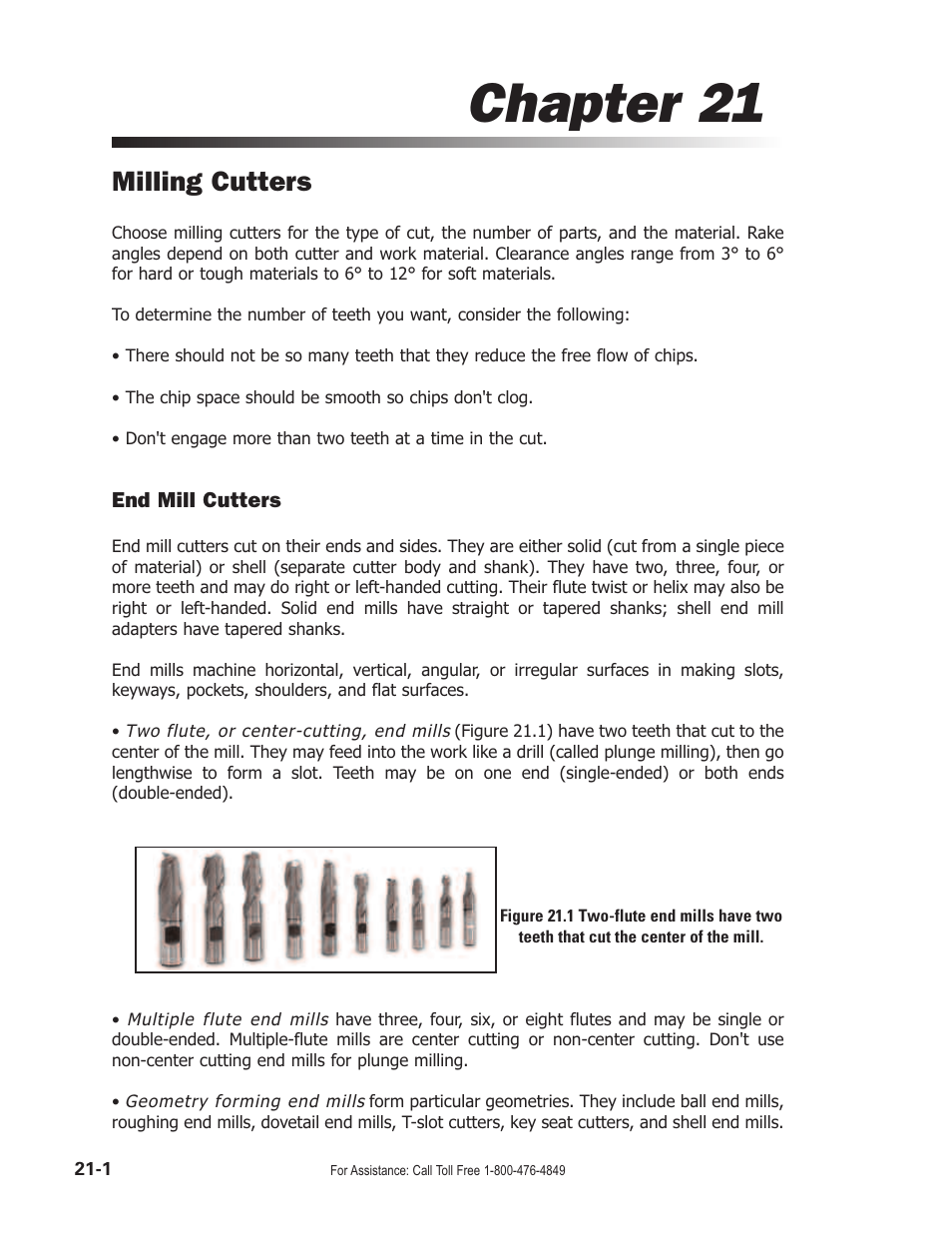 Chapter 21, Milling cutters | Smithy Midas 1220 XL User Manual | Page 90 / 115