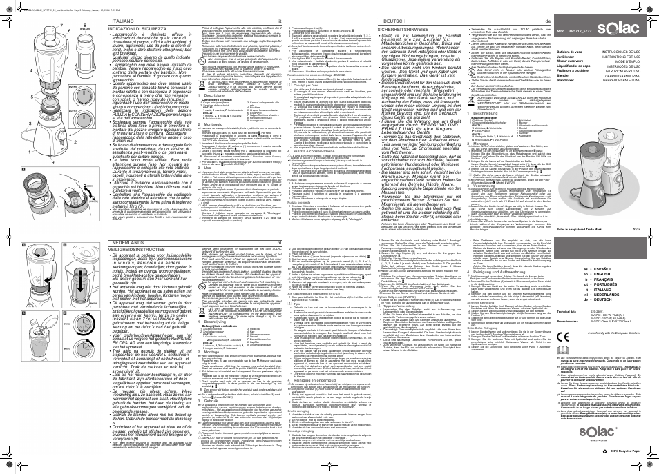 SOLAC BV5722 User Manual | Page 2 / 4