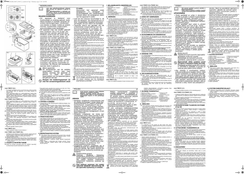 Nederlands nl, Česky cs, Polski pl | SOLAC FG6931 User Manual | Page 3 / 12