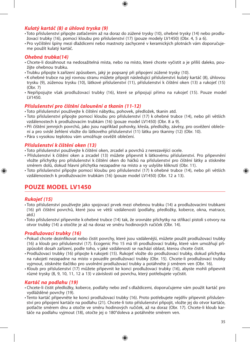 Pouze model lv1450 | SOLAC LV1450 User Manual | Page 36 / 63