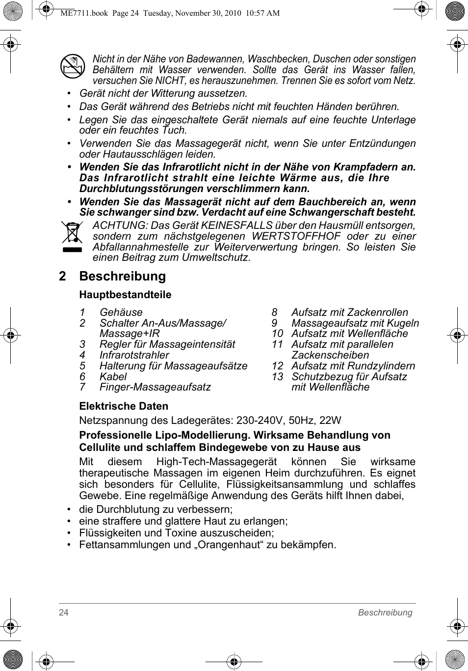 2 beschreibung | SOLAC ME7711 User Manual | Page 24 / 48