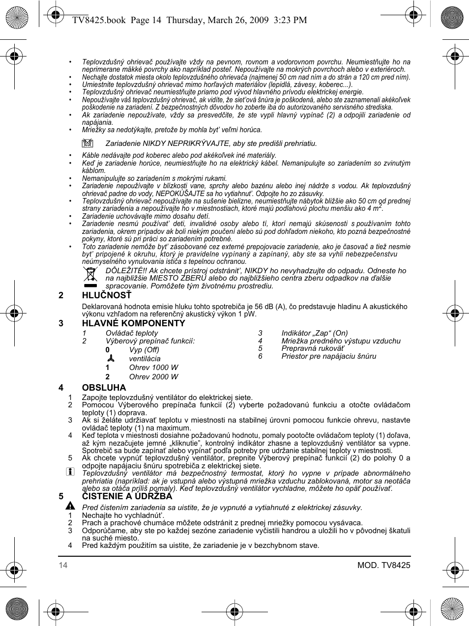 SOLAC TV8425 User Manual | Page 14 / 20