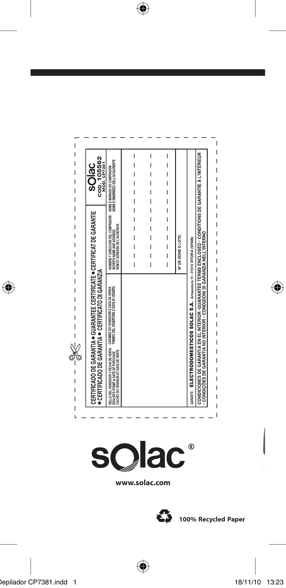 SOLAC CP7381 User Manual | 48 pages