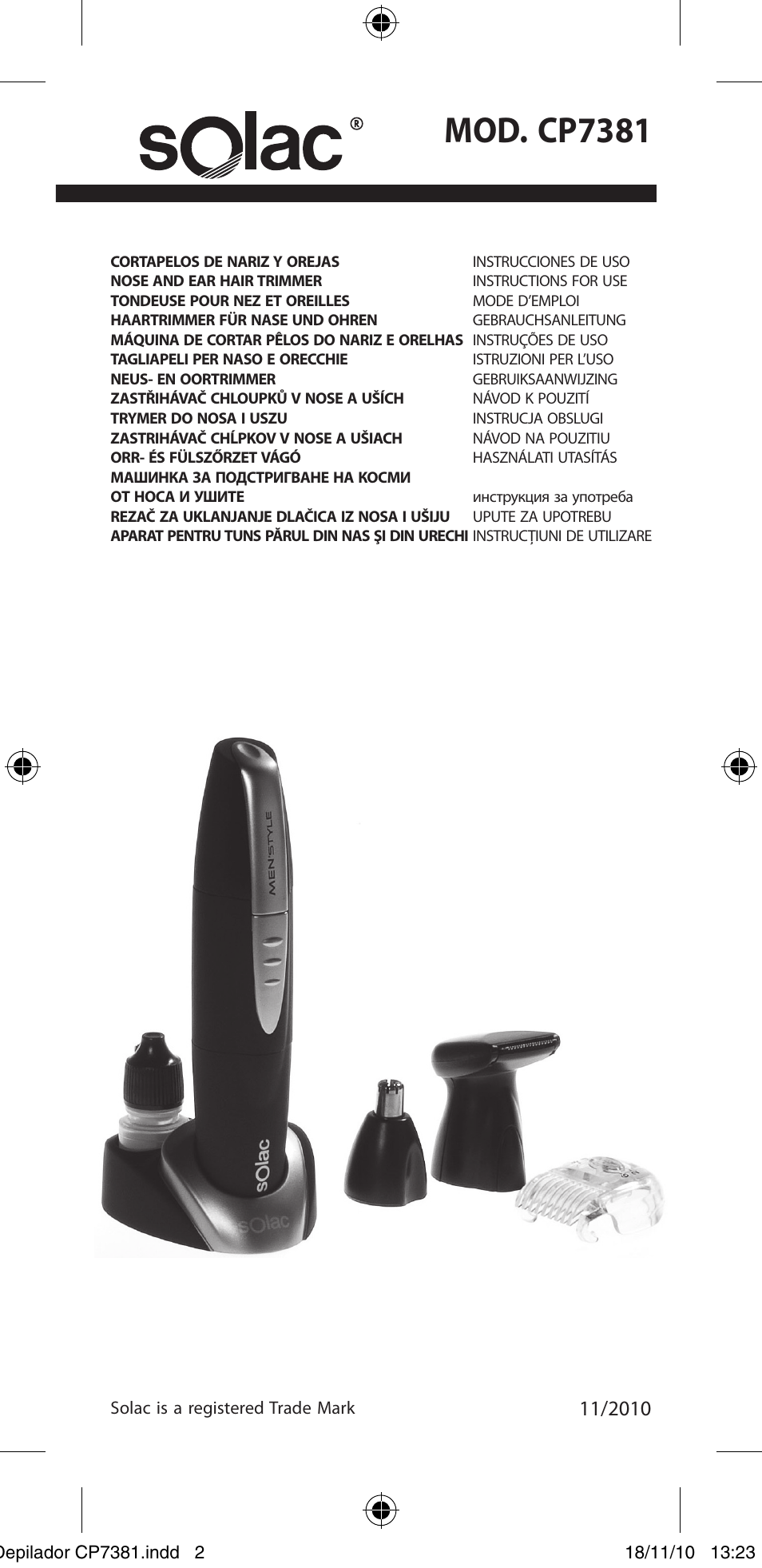 Mod. cp7381 | SOLAC CP7381 User Manual | Page 2 / 48