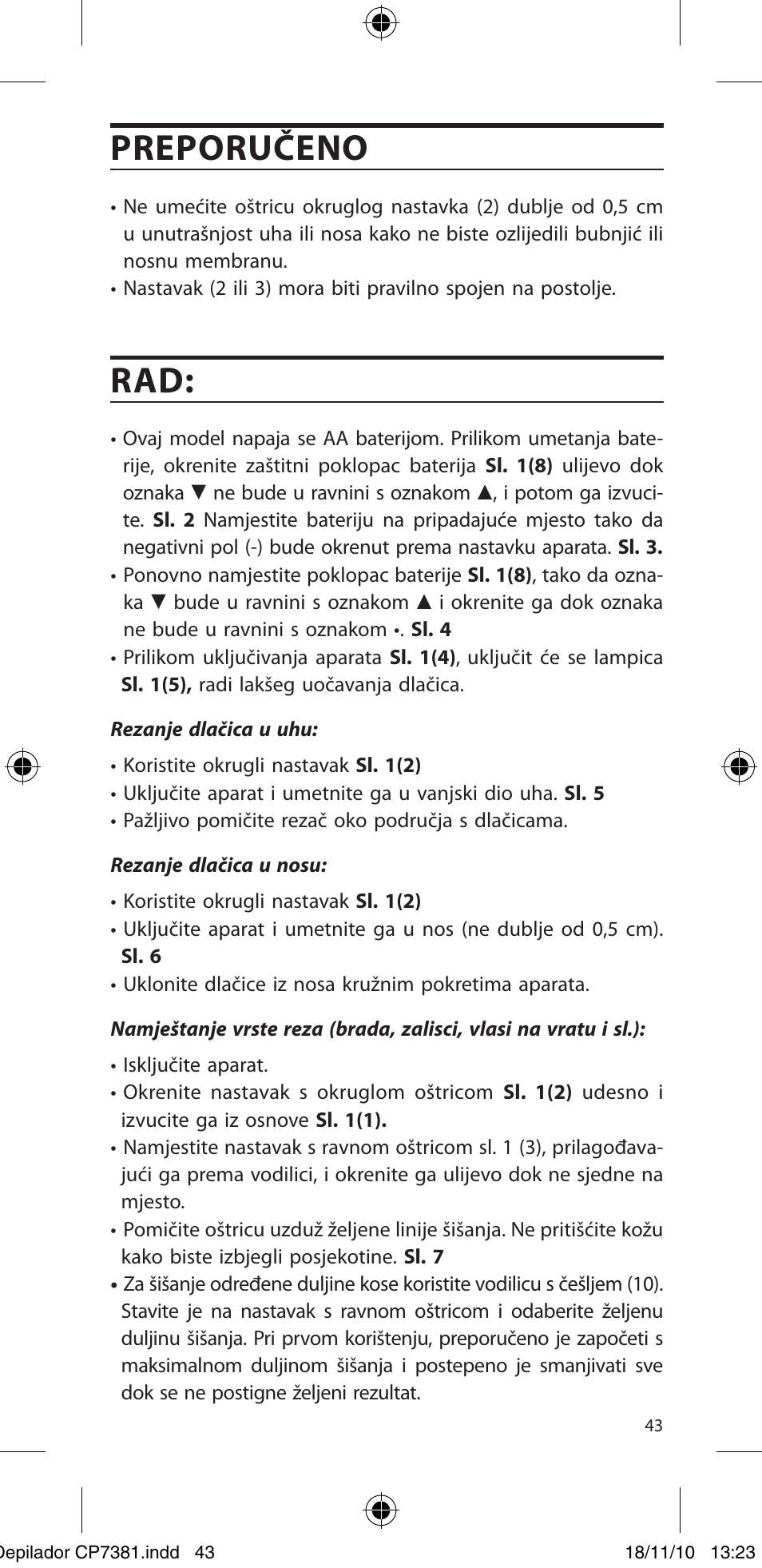 Preporučeno | SOLAC CP7381 User Manual | Page 44 / 48