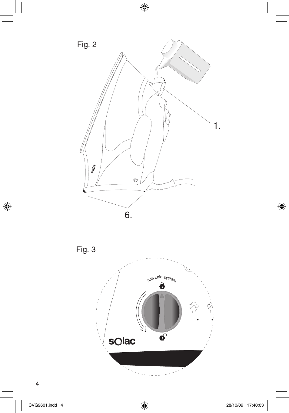 Fig. 2, Fig. 3 | SOLAC CVG9605 User Manual | Page 4 / 62