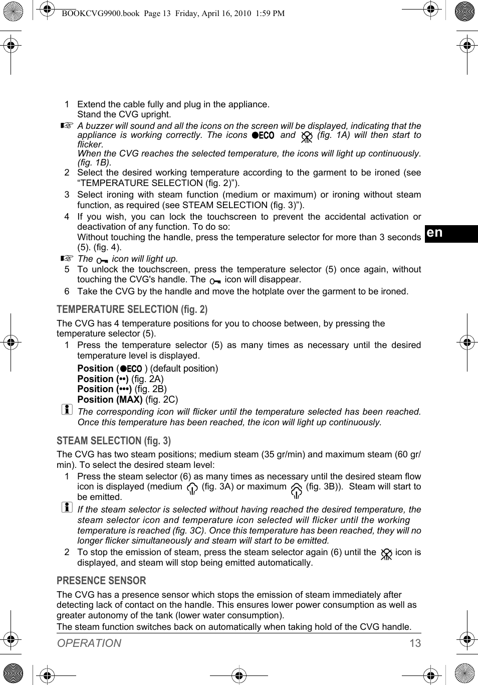SOLAC CVG9900 User Manual | Page 13 / 90