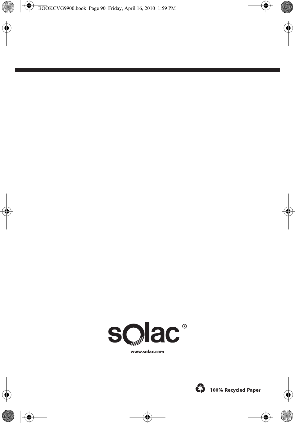 SOLAC CVG9900 User Manual | Page 90 / 90