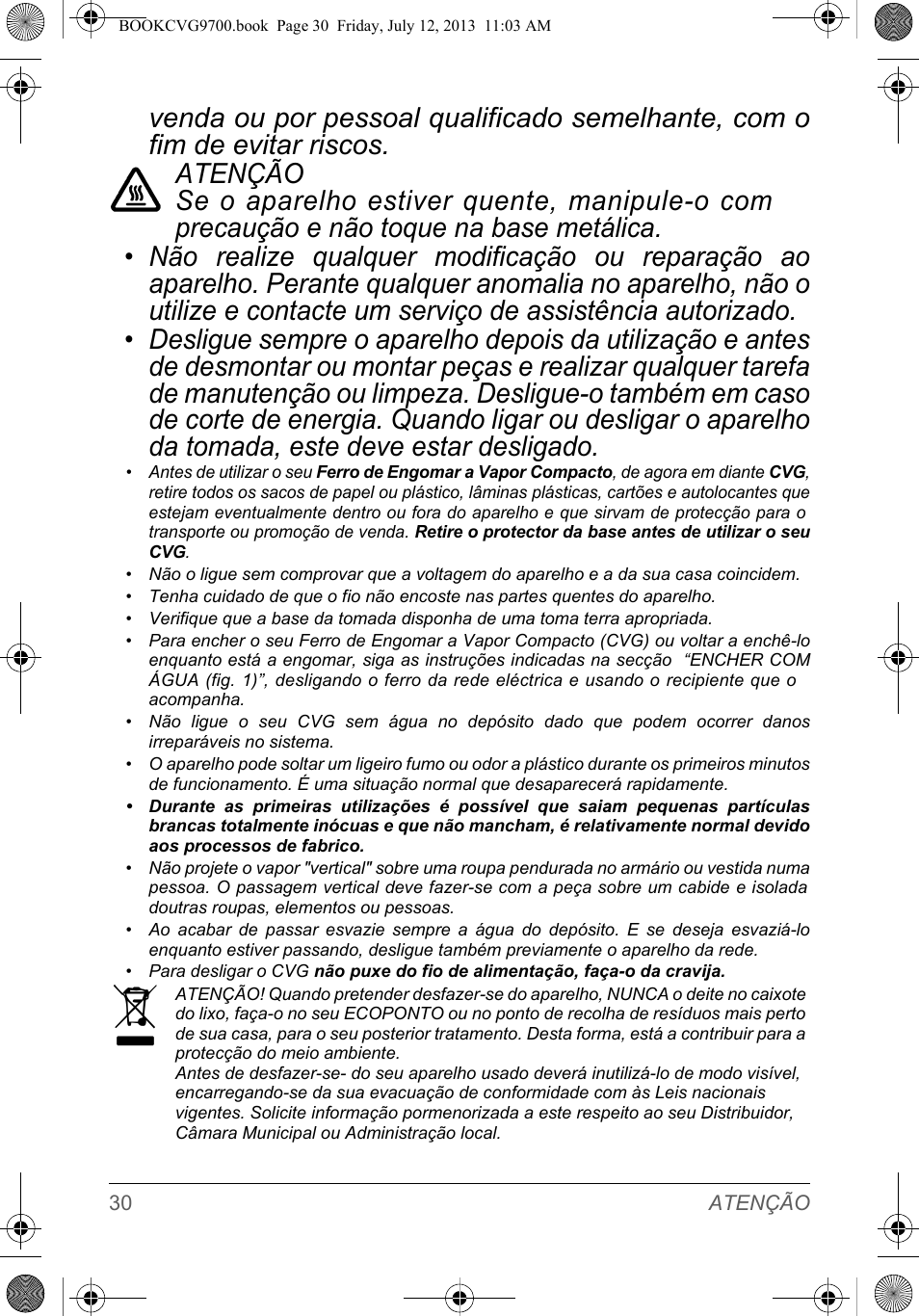 SOLAC CVG9700 User Manual | Page 32 / 92