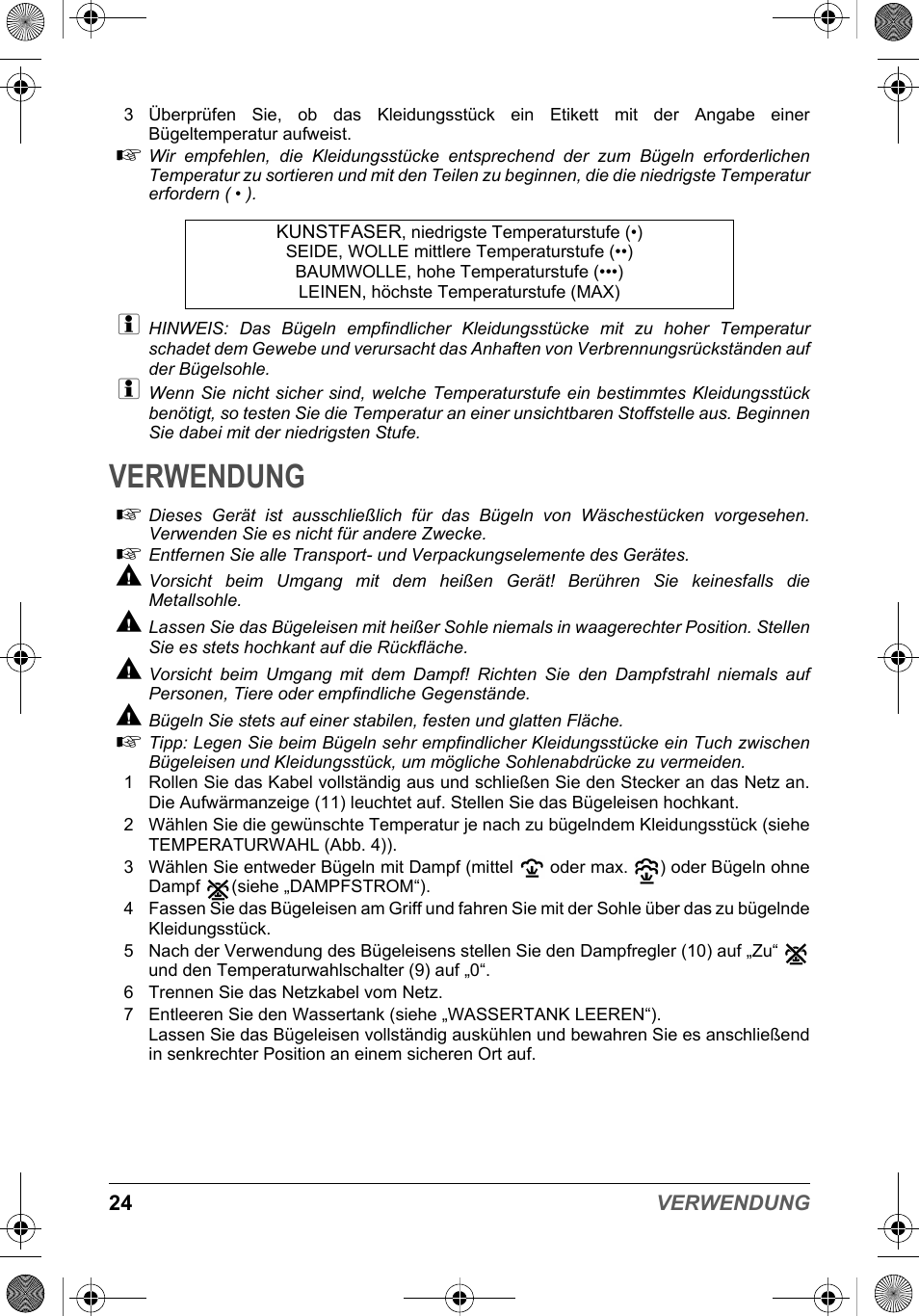 Verwendung | SOLAC PV2015 User Manual | Page 24 / 81