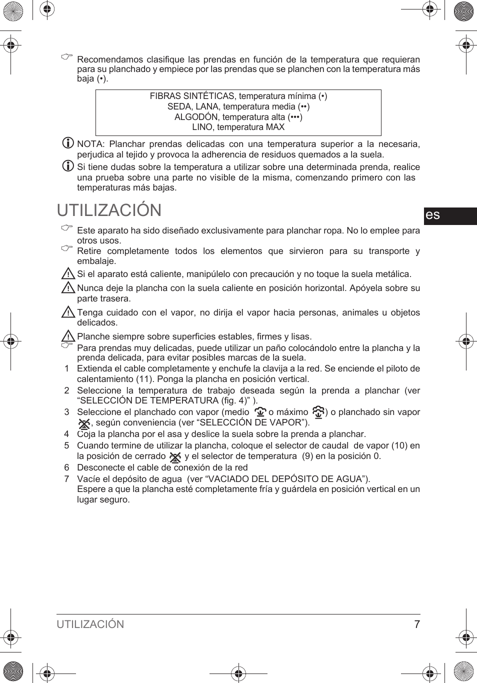 Utilización | SOLAC PV2015 User Manual | Page 7 / 81