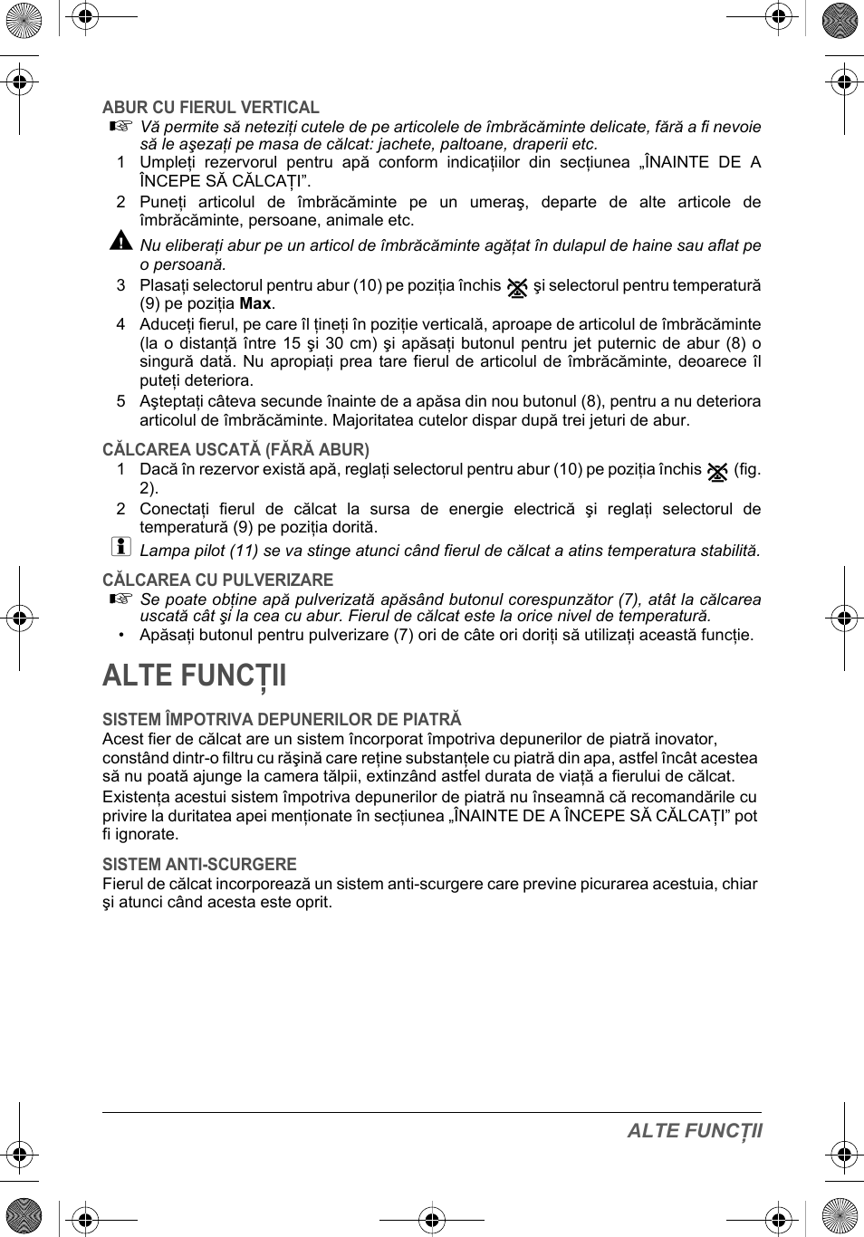 Alte funcţii | SOLAC PV2015 User Manual | Page 79 / 81
