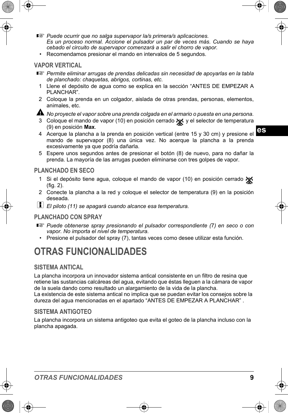 Otras funcionalidades | SOLAC PV2015 User Manual | Page 9 / 81