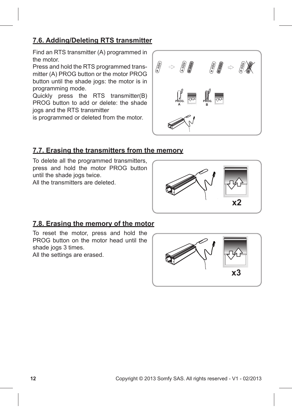 X2 x3 | SOMFY CORD LIFT WIREFREE CL32 RTS User Manual | Page 11 / 13