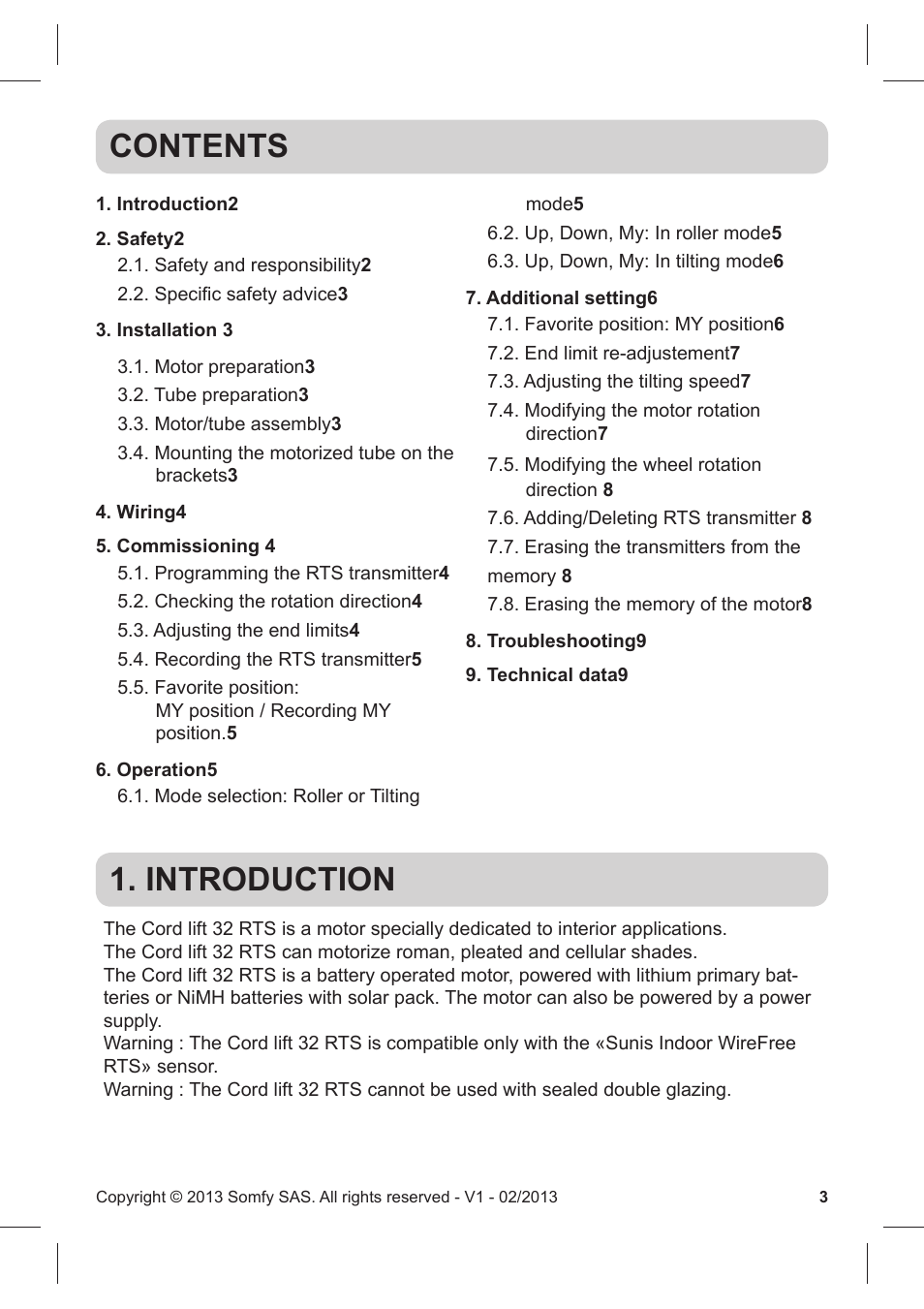 SOMFY CORD LIFT WIREFREE CL32 RTS User Manual | Page 2 / 13