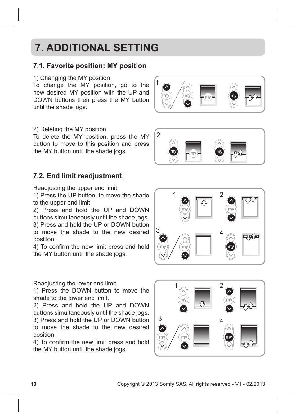 Additional setting | SOMFY CORD LIFT WIREFREE CL32 RTS User Manual | Page 9 / 13