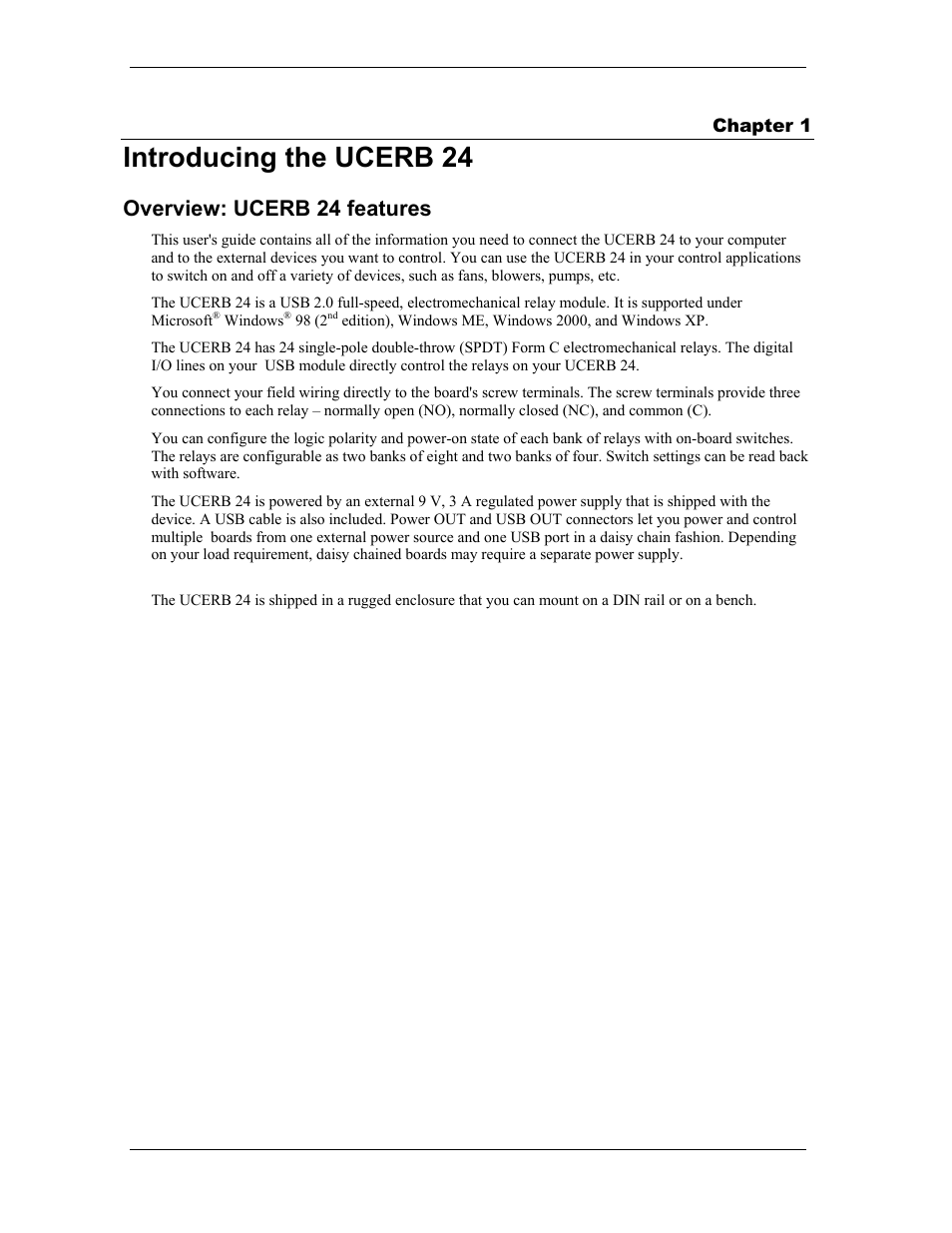 Introducing the ucerb 24, Overview: ucerb 24 features | CyberResearch UCERB 24 User Manual | Page 10 / 38