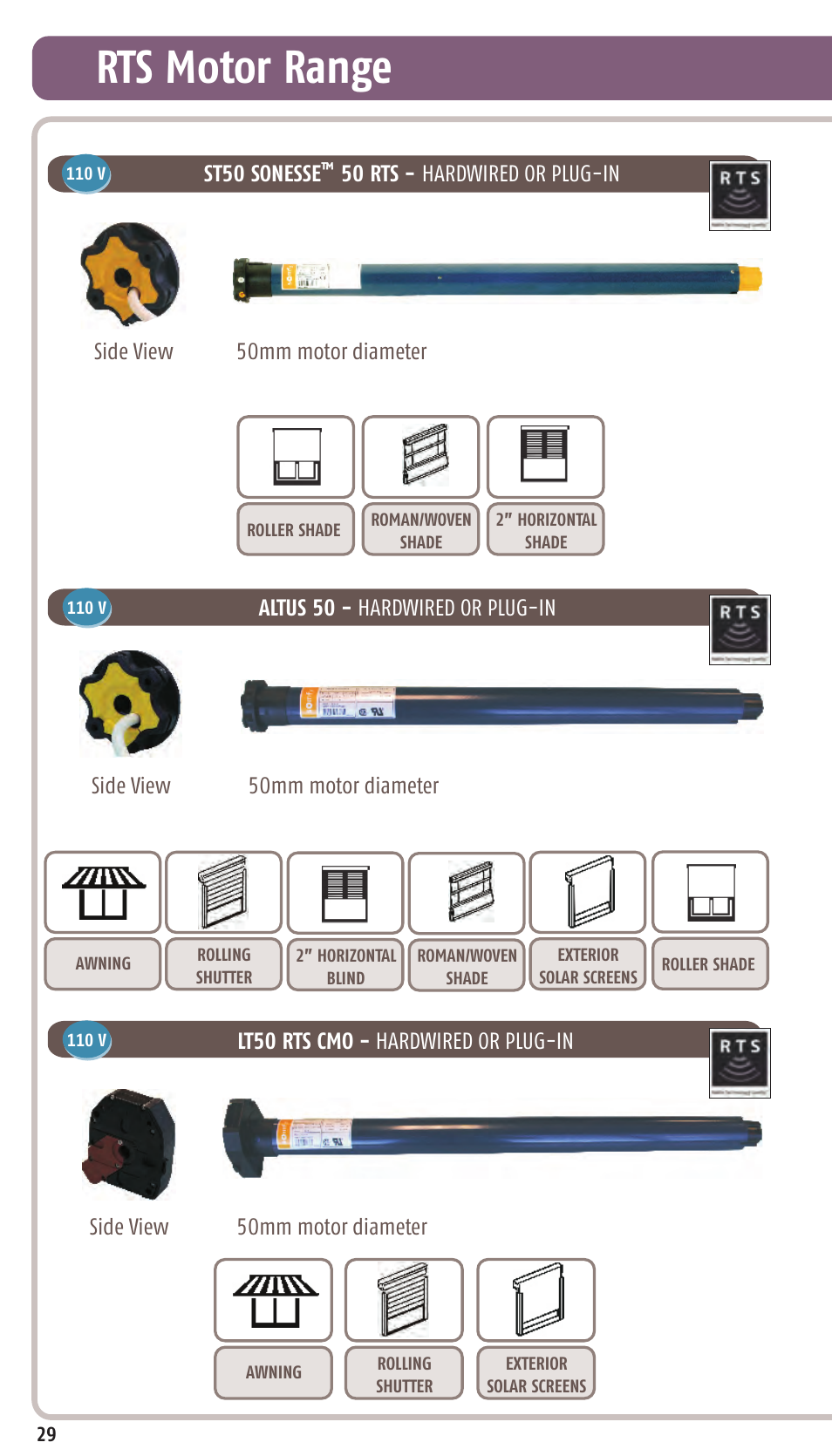 Rts motor range | SOMFY SONESSE 30 RTS User Manual | Page 32 / 93