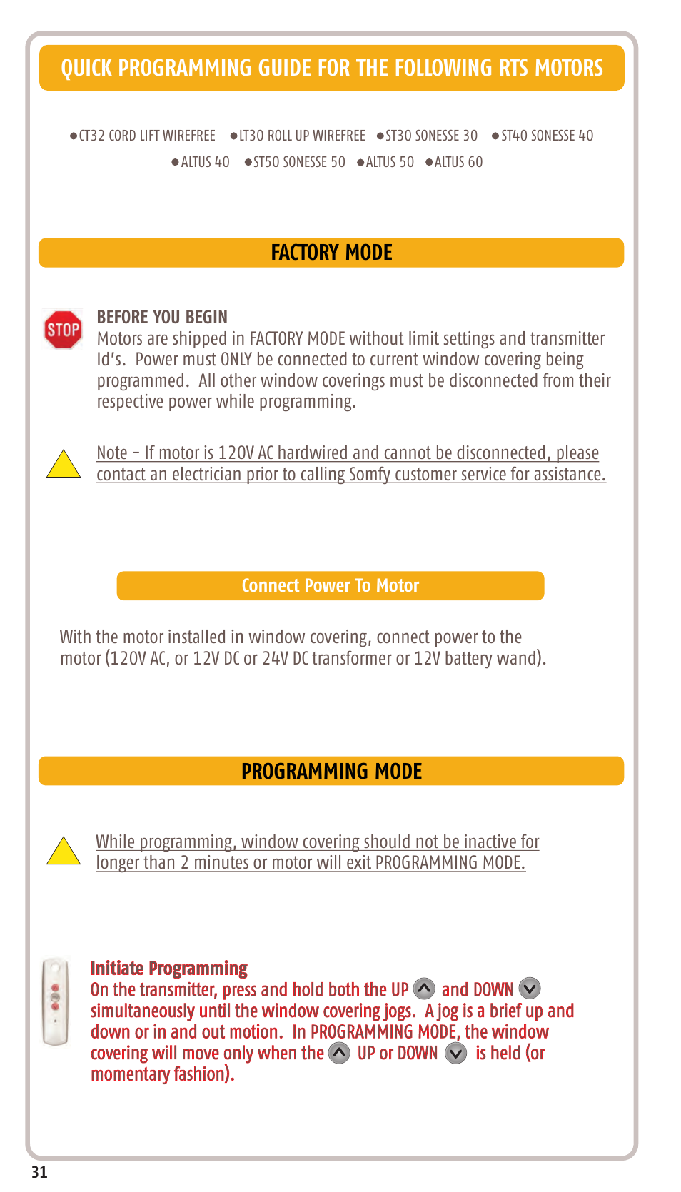 SOMFY SONESSE 30 RTS User Manual | Page 34 / 93