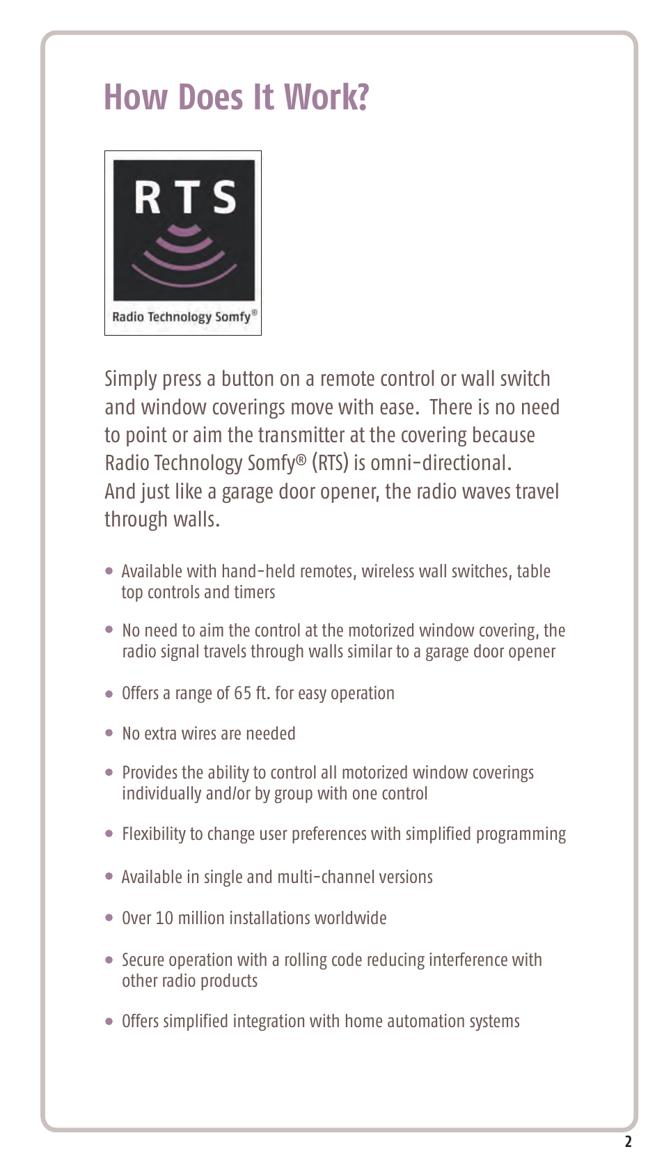 How does it work | SOMFY SONESSE 30 RTS User Manual | Page 5 / 93